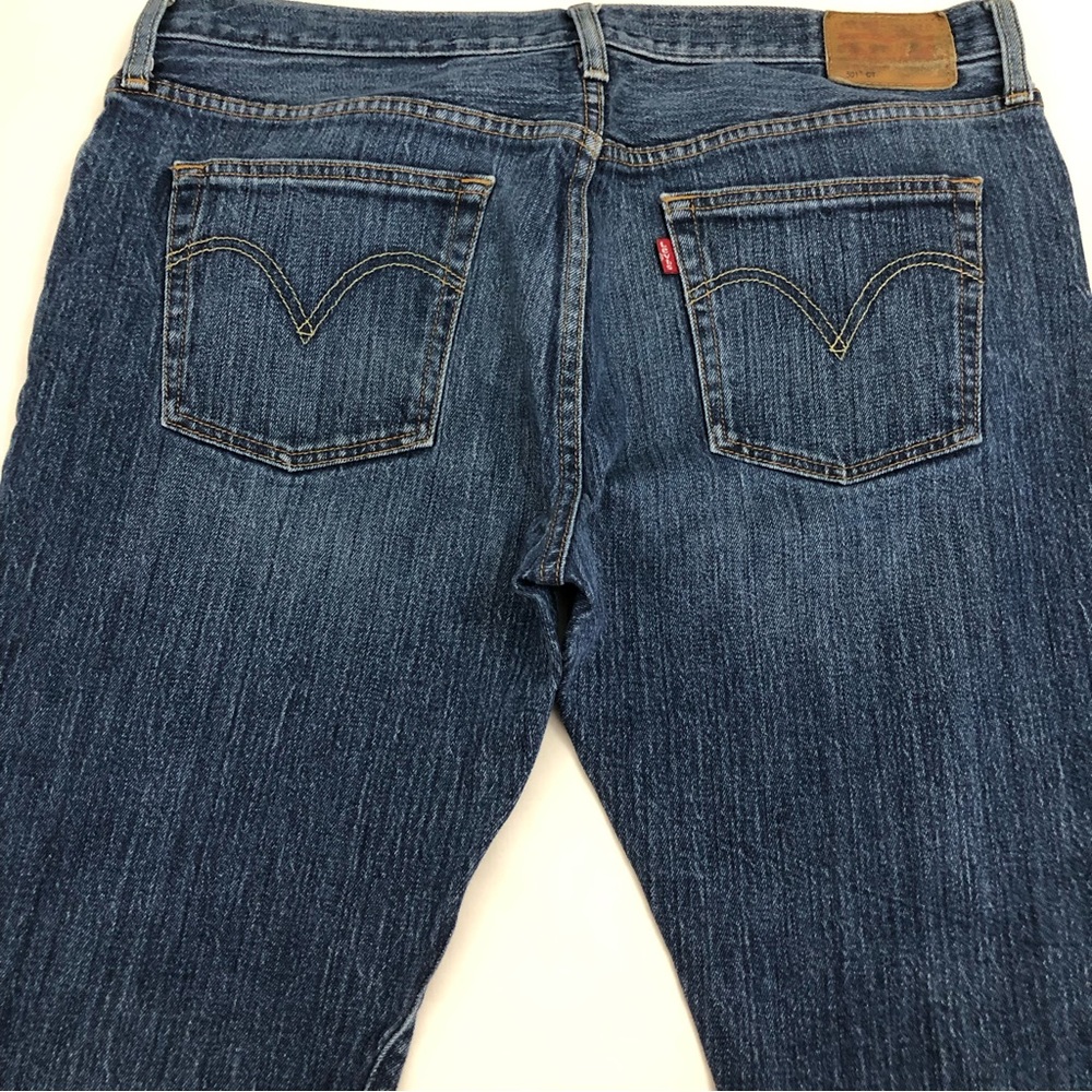 LEVIS 501CT Sz 32 Button Fly Jeans - Picture 8 of 14